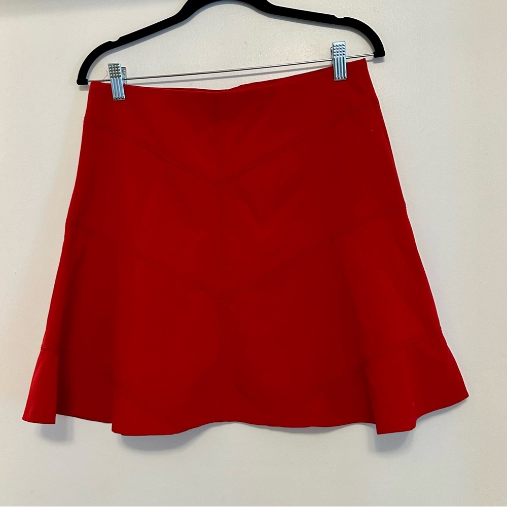 LOFT Red Flounce Mini Skirt, size 6